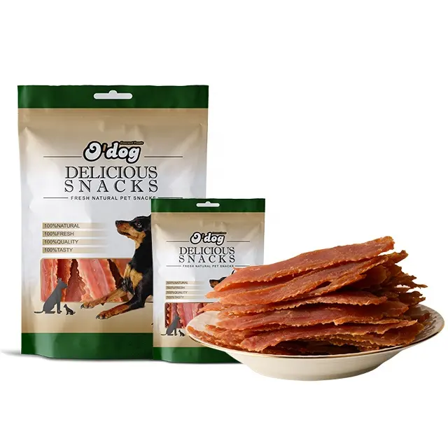 Jerky Daging Bebek Asli 100% Makanan Anjing Alami Makanan Ringan Hewan Peliharaan OEM Grosir Makanan Hewan Peliharaan Label Pribadi Daging Bebek