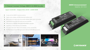 NEU Ankunft D5-E 8-oder 16-Bit-5-Kanal-LED-DMX-Controller PWM RDM DMX512-Decoder Grüner Anschluss RJ-45 Port-DMX-Dimmer