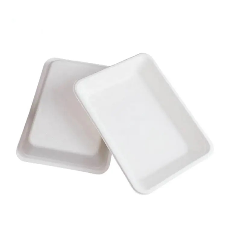 Disposable Plates Heavy Duty Healthy Material Desert Take Away PLA Food Trays Bio Degradable Plates