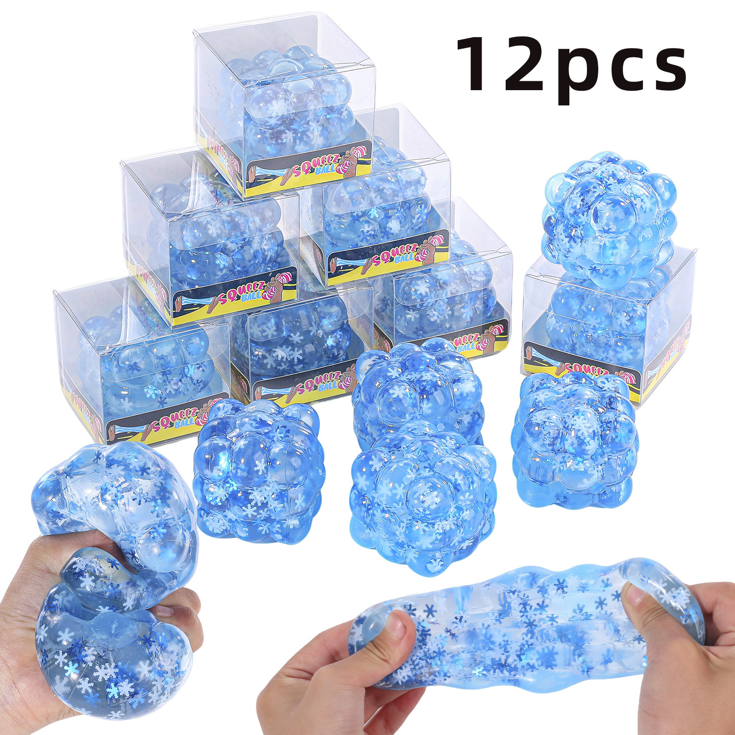 Caramelo de malta en forma de cubo de copo de nieve