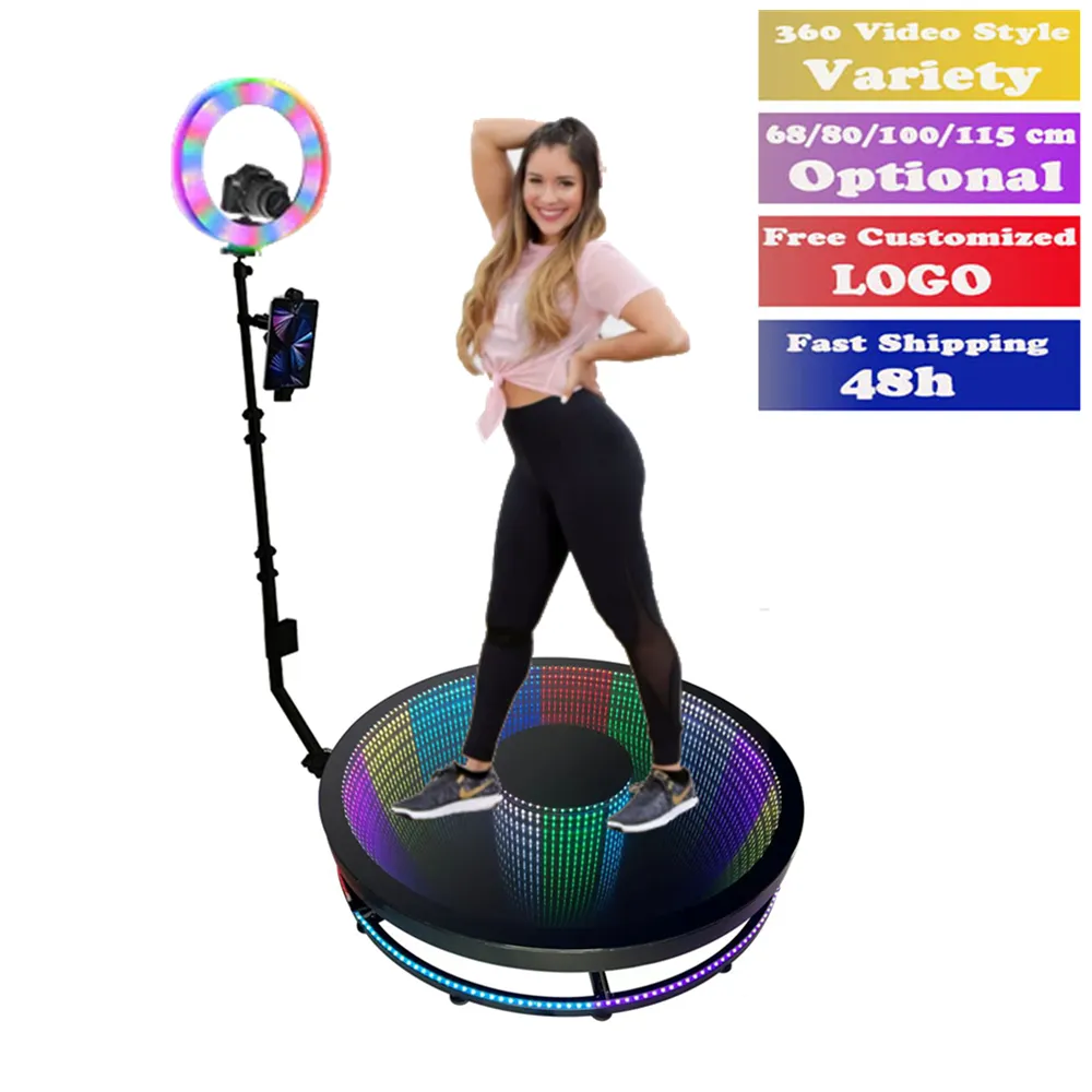 Dropshipping 360 grados Selfie Photo Booth Comercial Photo Maquina Plataforma 360 Photo Booth Selfie Video para fiesta