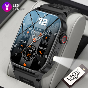 LIGE BWKM02 Men Smartwatch Strong Light Flash Smart Bcelet Health Monitoring BT Call Waterproof 2.01&quot; Round Screen 370mAh Watch - Product Image 1