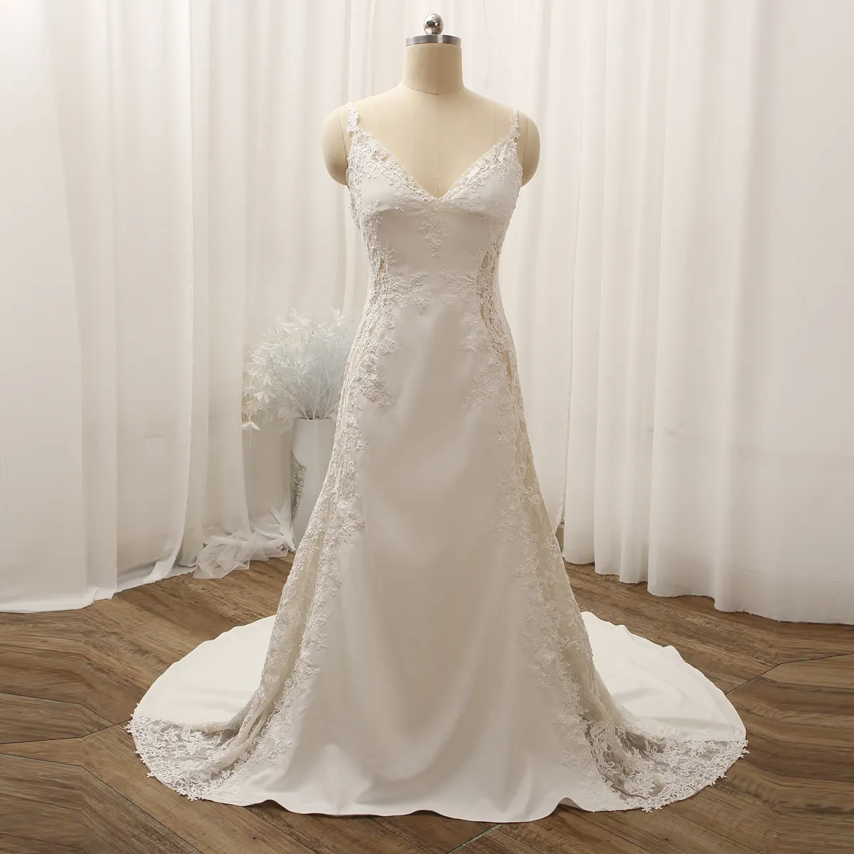 Suzhou düğün elbisesi fabrika custom made abiye hamile elbisesi photoshoot için abito sposa Vestido de novia con manga ilk