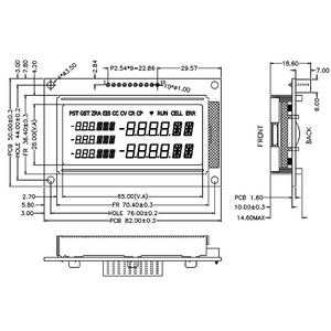 Vendita in fabbrica su misura codice segmento COB modulo display LCD con interfaccia HT16023 SPI per strumenti di carico elettronico