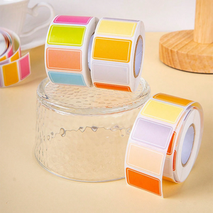 Bview Art 500pcs Assorted Color Rectangular <strong>Coding</strong> Labels Rolls Adhesive Solid Colors Tags Stickers for Inventory Organize - Product Image 5
