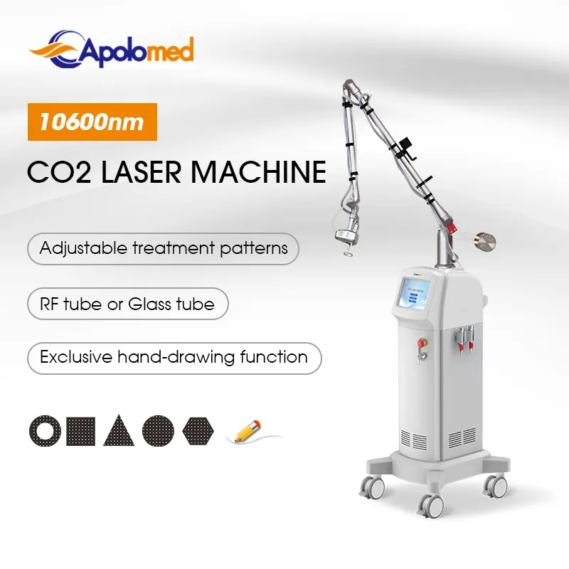 RF tubo verticale co2 macchina laser frazionaria pelle resurfacing co2 macchina laser per la pelle