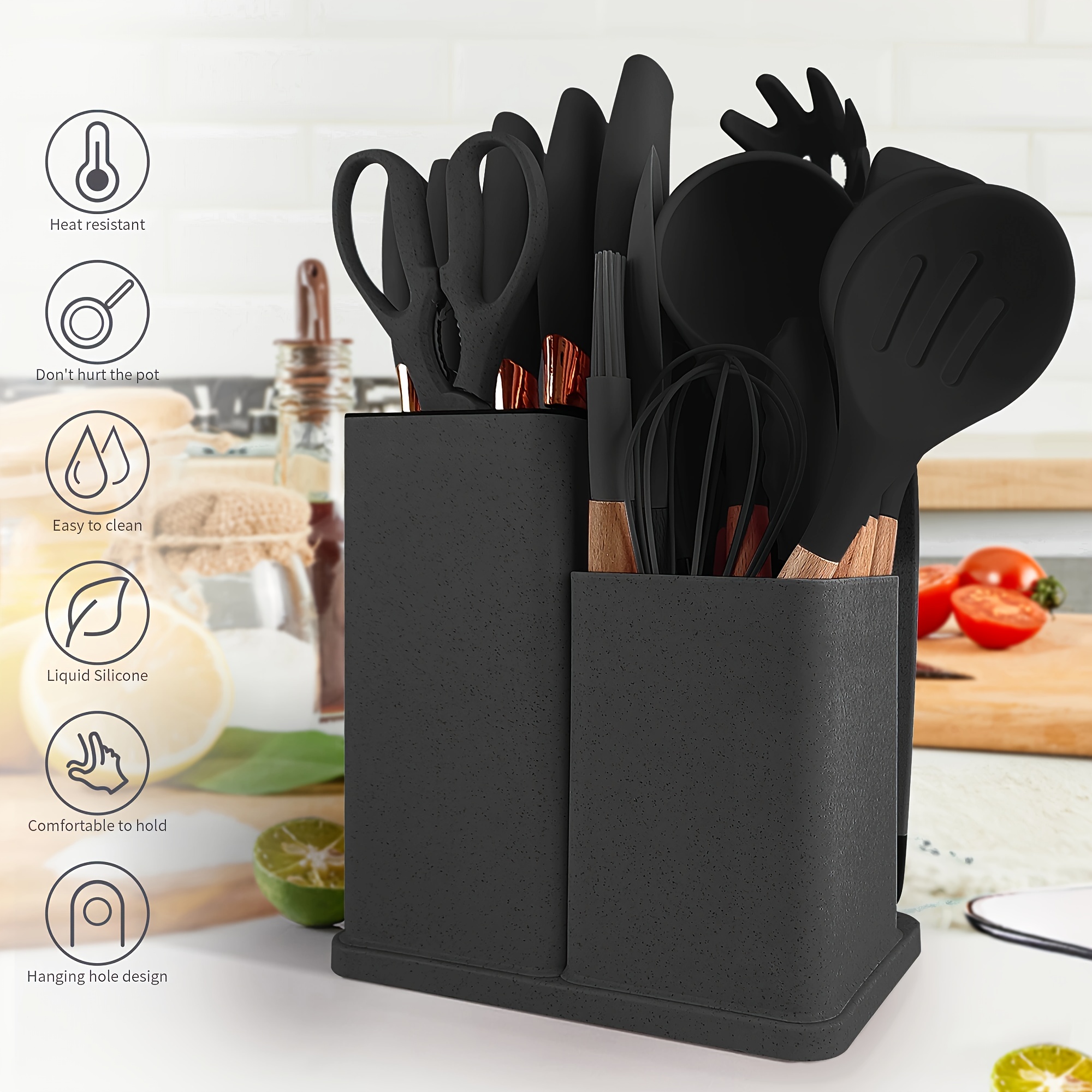 Juego negro de 19 piezas 1950g