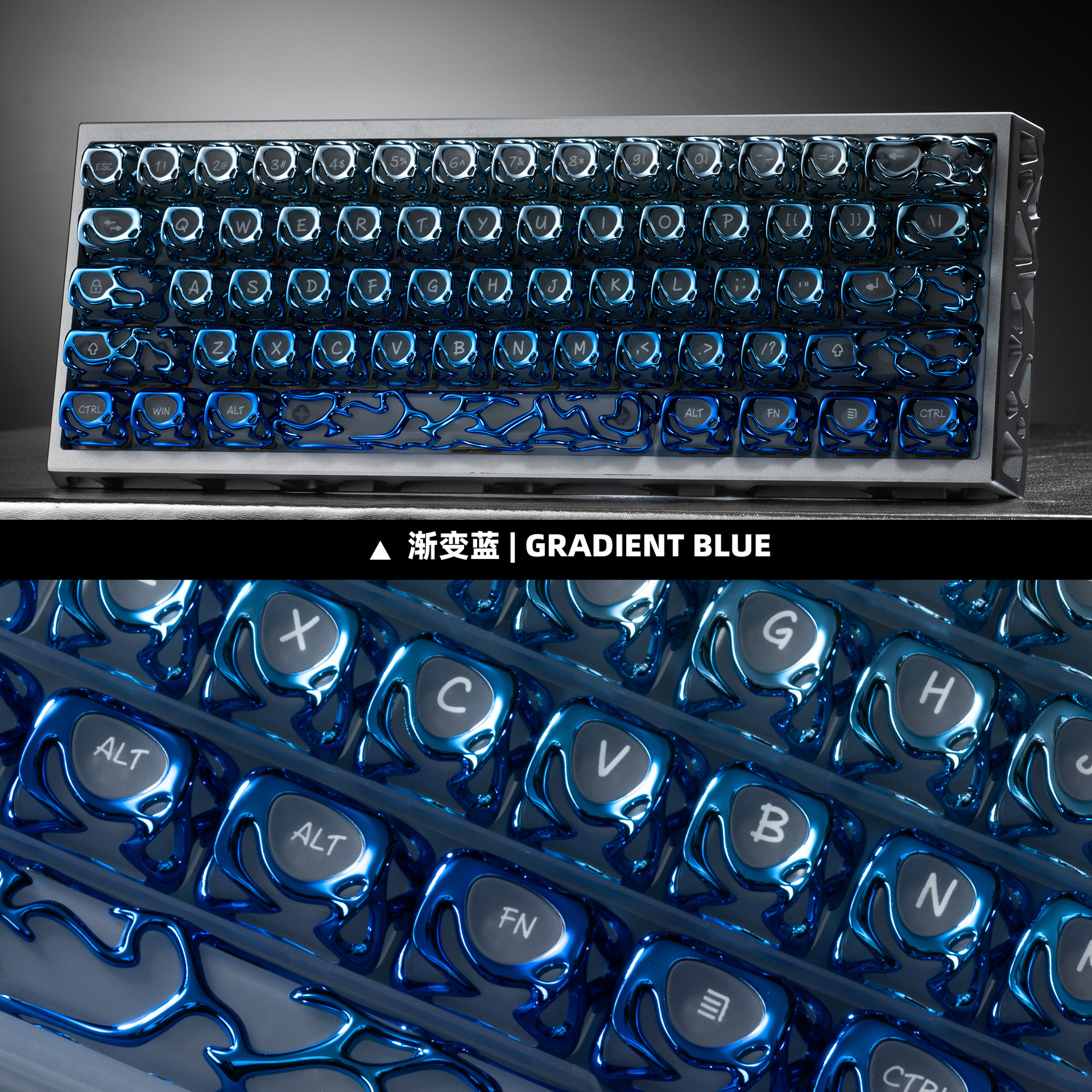 Clavier 61 touches bleu Venom dégradé