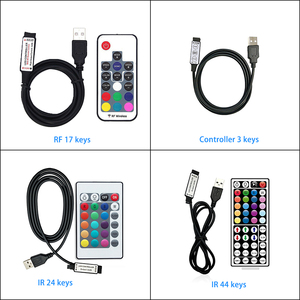 Миниатюрный RGB контроллер диммера с питанием от USB 5-24 В, интерфейс PIN4 с беспроводным пультом дистанционного управления для светодиодной цветной панели 5050