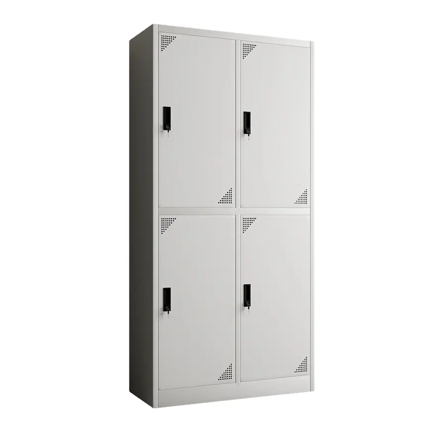 Modern 4-Door Steel Locker Adjustable Filing Cabinets for Home Office School Gym & Workshop Storage Solution for Employees