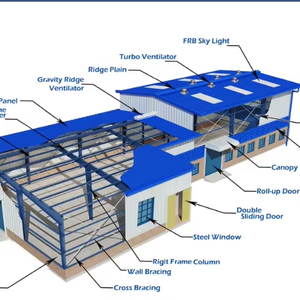 Estructura de acero Edificio de dos pisos Estadio prefabricado Diseño de estructuras de acero Pdf - Product Image 1