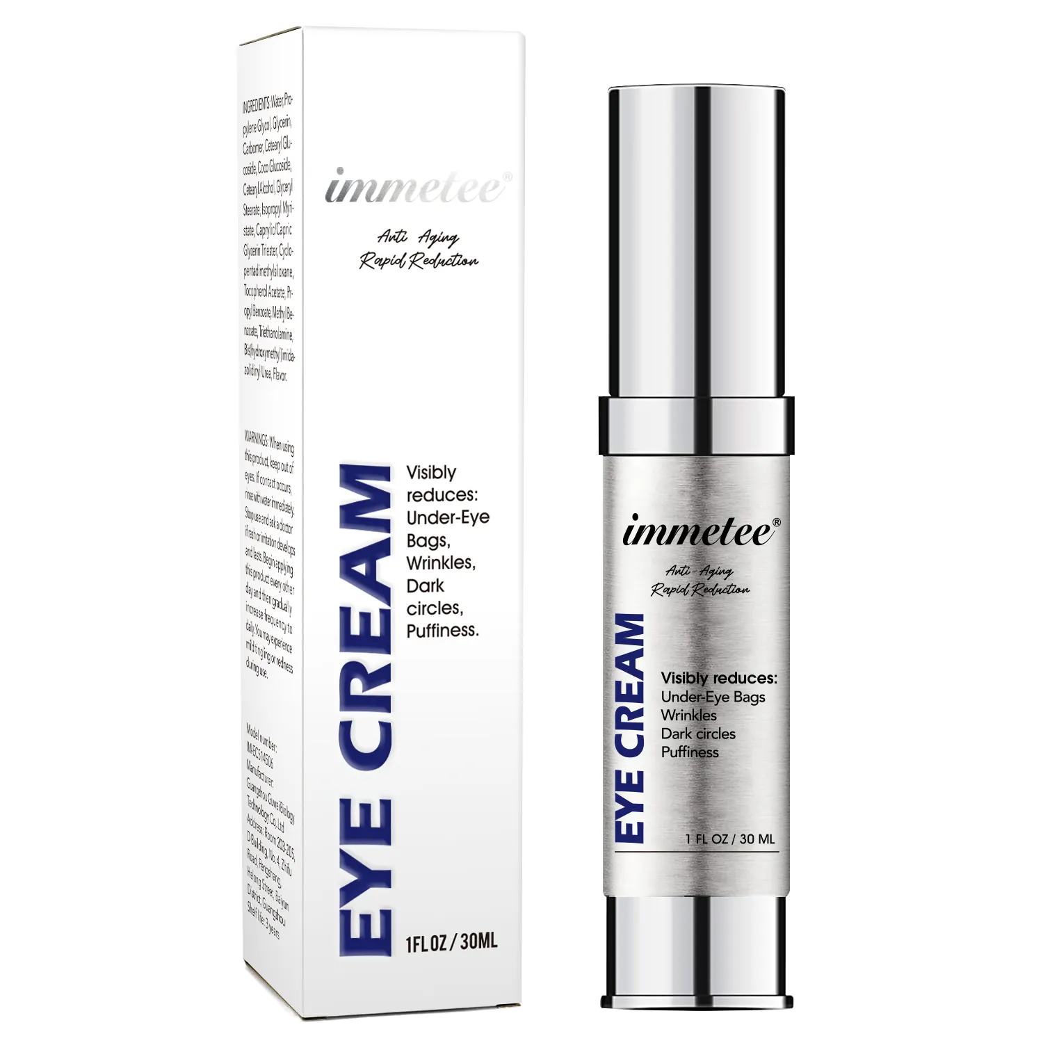 Immetee — crème efficace pour les yeux, lotion anti-cernes, liquide rehausseur, 30ml