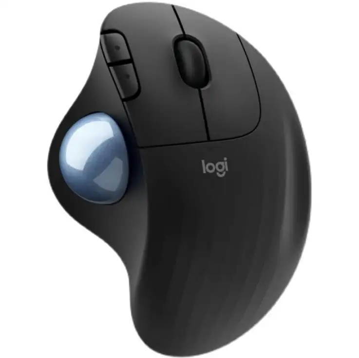 Logitech-ratón inalámbrico M575 Original para videojuegos, dispositivo con Trackball, 1000DPI, con receptor Usb