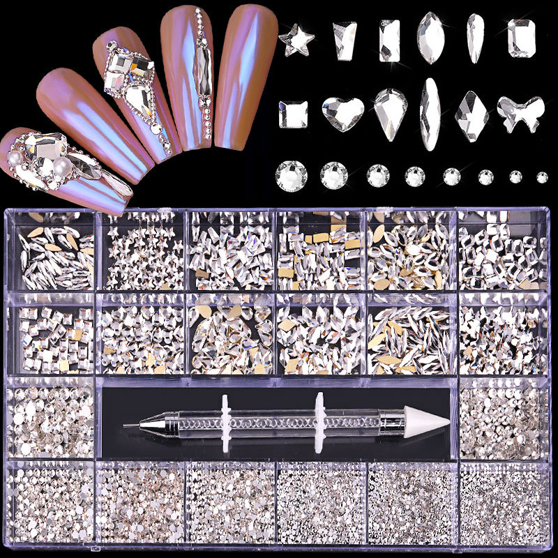 21-grid set-600 large rhinestones-2500 flat-back rhinestones
