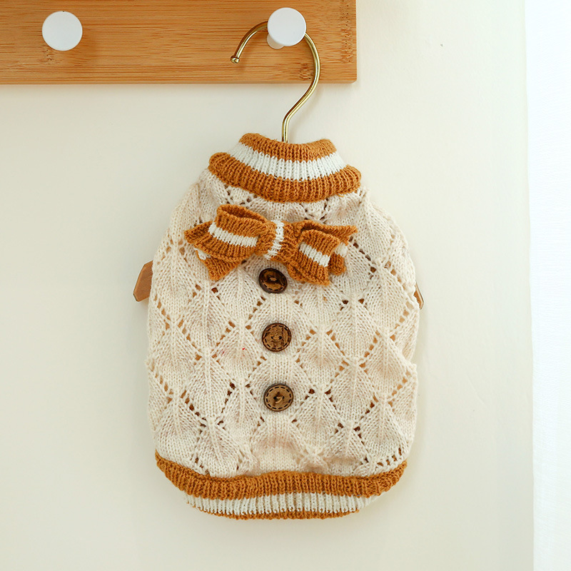 pull tricoté - blanc café