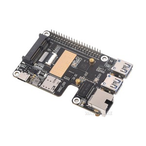 Cappello da PCIe a MiniPCIe / Gigabit Ethernet / USB 3.2 Gen1 per Raspberry Pi 5, supporta il modulo 4G di interfaccia MiniPCIe