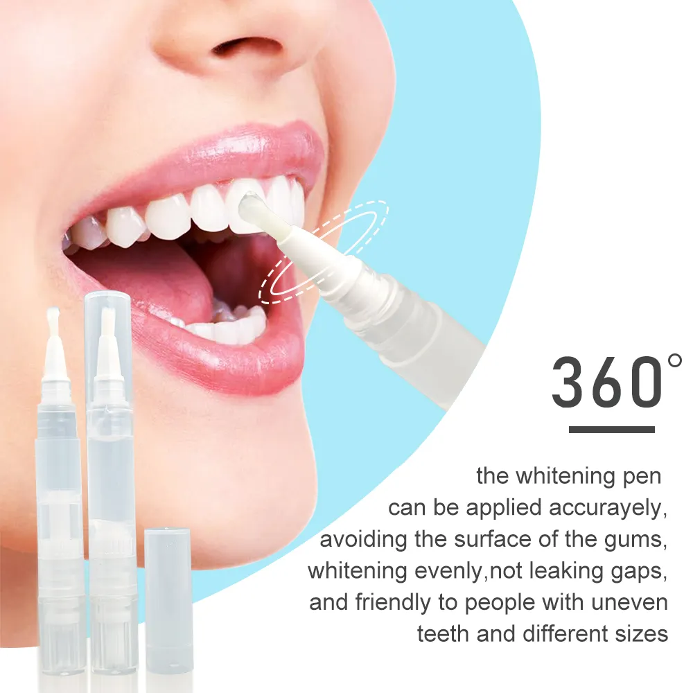 Concentração personalizada Private Label Tooth Whitener 16% Peróxido De Hidrogênio Gel Branco Sorriso Dentes Whitening Gel Pen