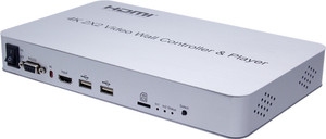 4K видео стена пульт дистанционного управления и плеер HD-MI USB SD карты RS232 вход 4 HD-MI выходы 2x2 Сращивание режимов