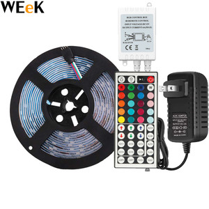 LED şerit ışık 10M 5M SMD RGB 5050 diyot led şerit şerit su geçirmez led bant ve uzaktan kumanda ile adaptörü - Product Image 1