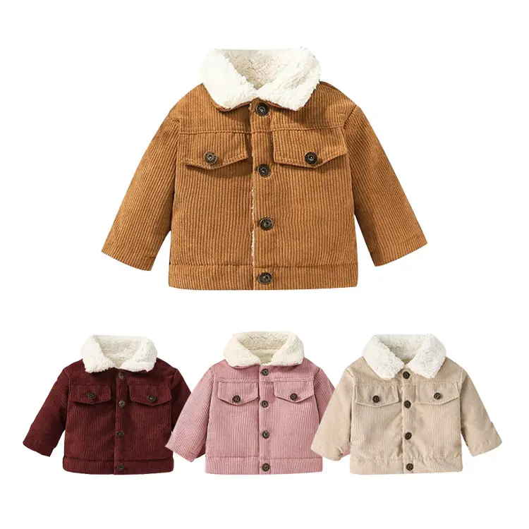 מעיל פעוט סתיו ילד חורף ילדה בגדים תינוק מעיל החורף תינוק קורדרווי ג 'קטים ילדים בגדים