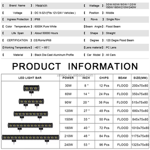 Fabrika 9D APP kontrol 8-53 inç tek sıra Led ışık çubuğu 9-32V RGB sürüş çalışma ışığı araba Offroad ATV spot için tamir - Product Image 6