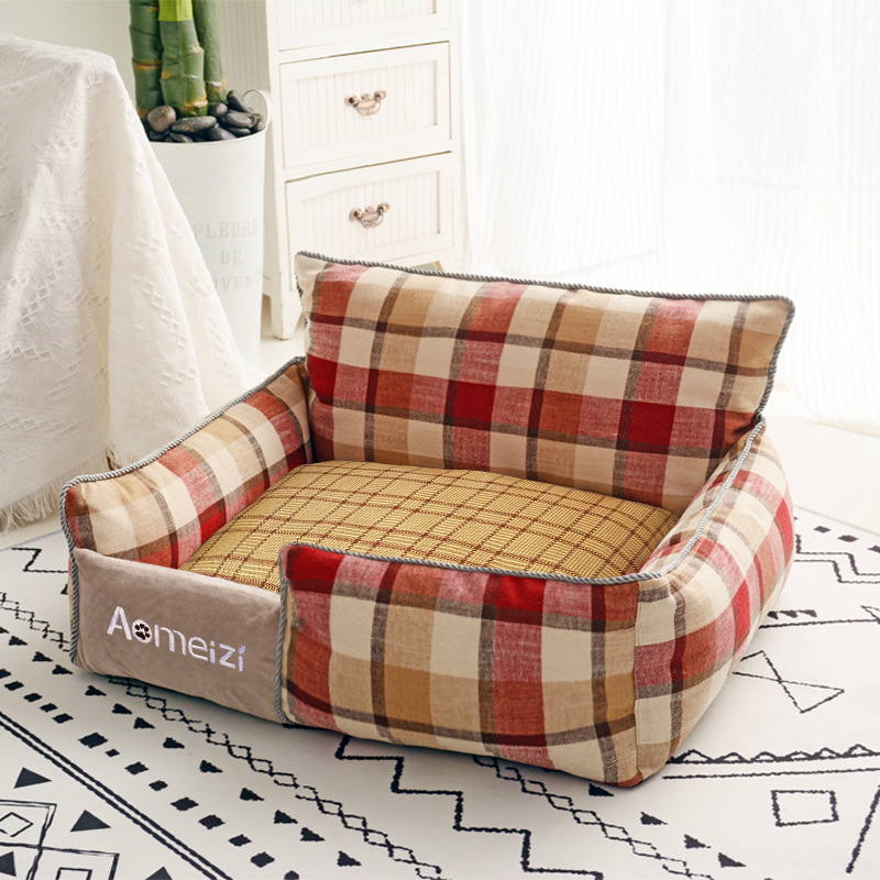 Backrest Red Grid + Mat