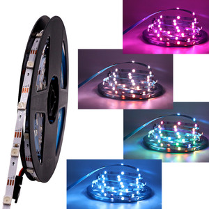 DC 5V DIY WS2812B S tipi bükülebilir LED şerit 60 piksel/m adresli 5050 RGB tam renkli ışıklar olmayan su geçirmez - Product Image 6