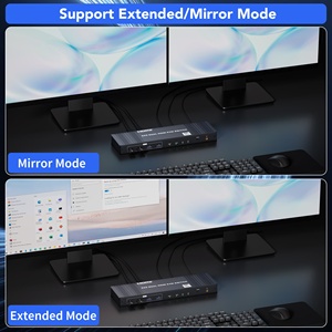 SYONG OEM 8K 2 Computers Dual Monitor Switcher 2 Port 60Hz <strong>HD</strong> USB3.0 KVM Switch Dual HDMI x 2 Selector Switcher KVM Switch