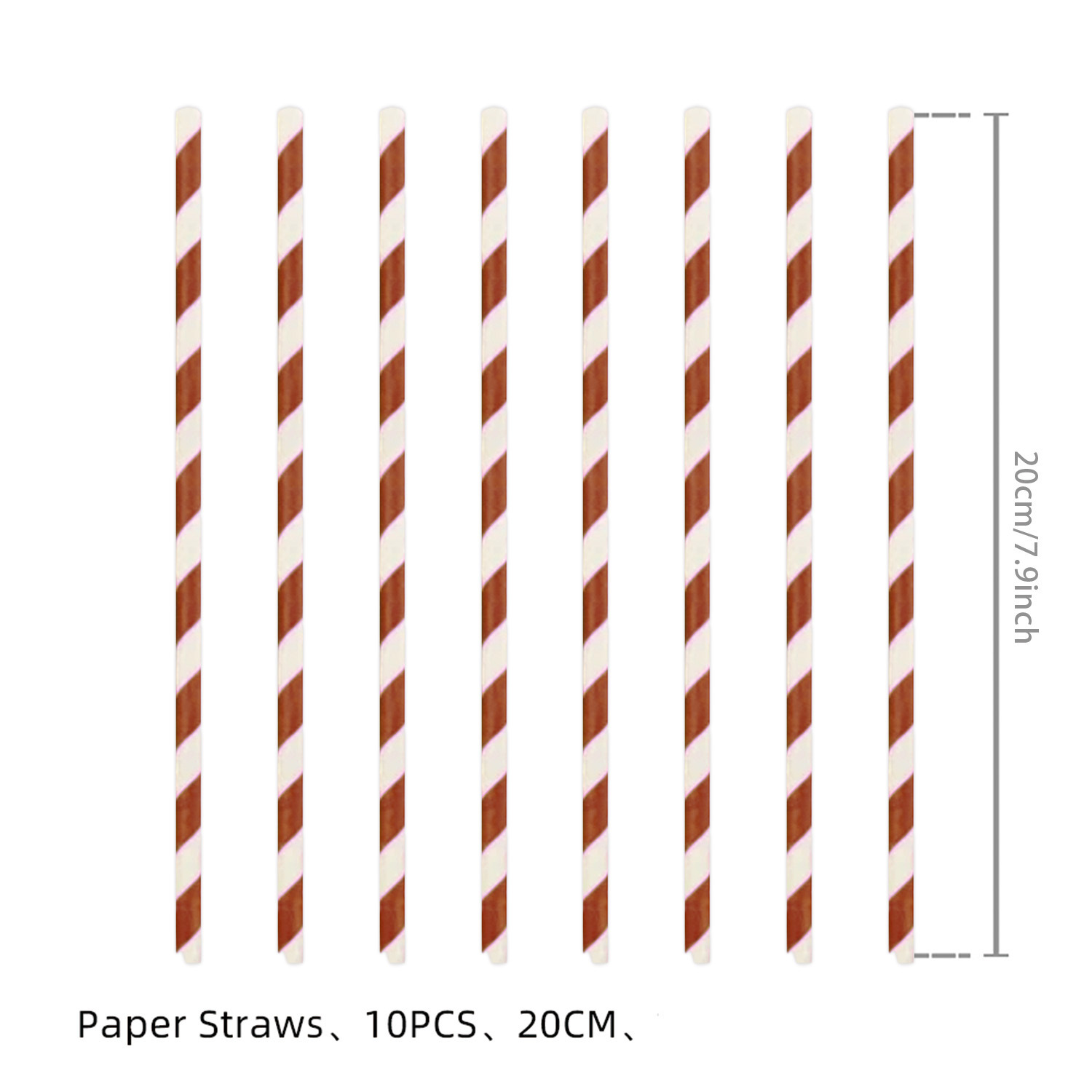 Pailles en papier pour café - Lot de 10