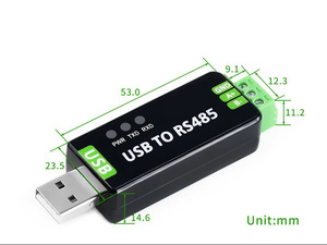 産業用USBからRS485コンバータ、RS485からUSBコンバータモジュールデュアルウェイ伝送USB RS485通信モジュール - Product Image 2