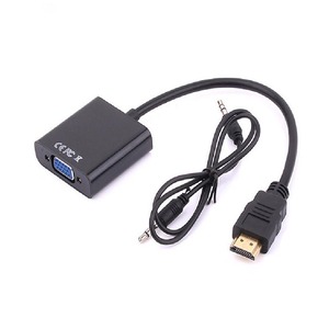 Convertidor de entrada de alta calidad, 1 salida HDMI, VGA, HDMI a VGA, HDCP 1,2, formato de vídeo 1080p, HDMI a VGA
