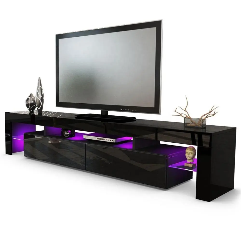 Armário de tv moderno com led, para sala de estar e móveis