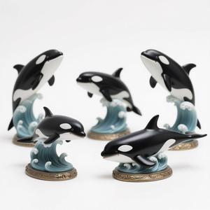 Orca ตุ๊กตาเรซิน-6.5 "ตำนานนักฆ่าวาฬโทเท็มมือวาดเผ่าของขวัญทางจิตวิญญาณ - Product Image 2