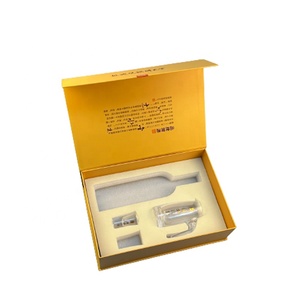 定制标志红酒套装包装灰色纸板纸质礼品盒单750毫升酒瓶 - Product Image 5
