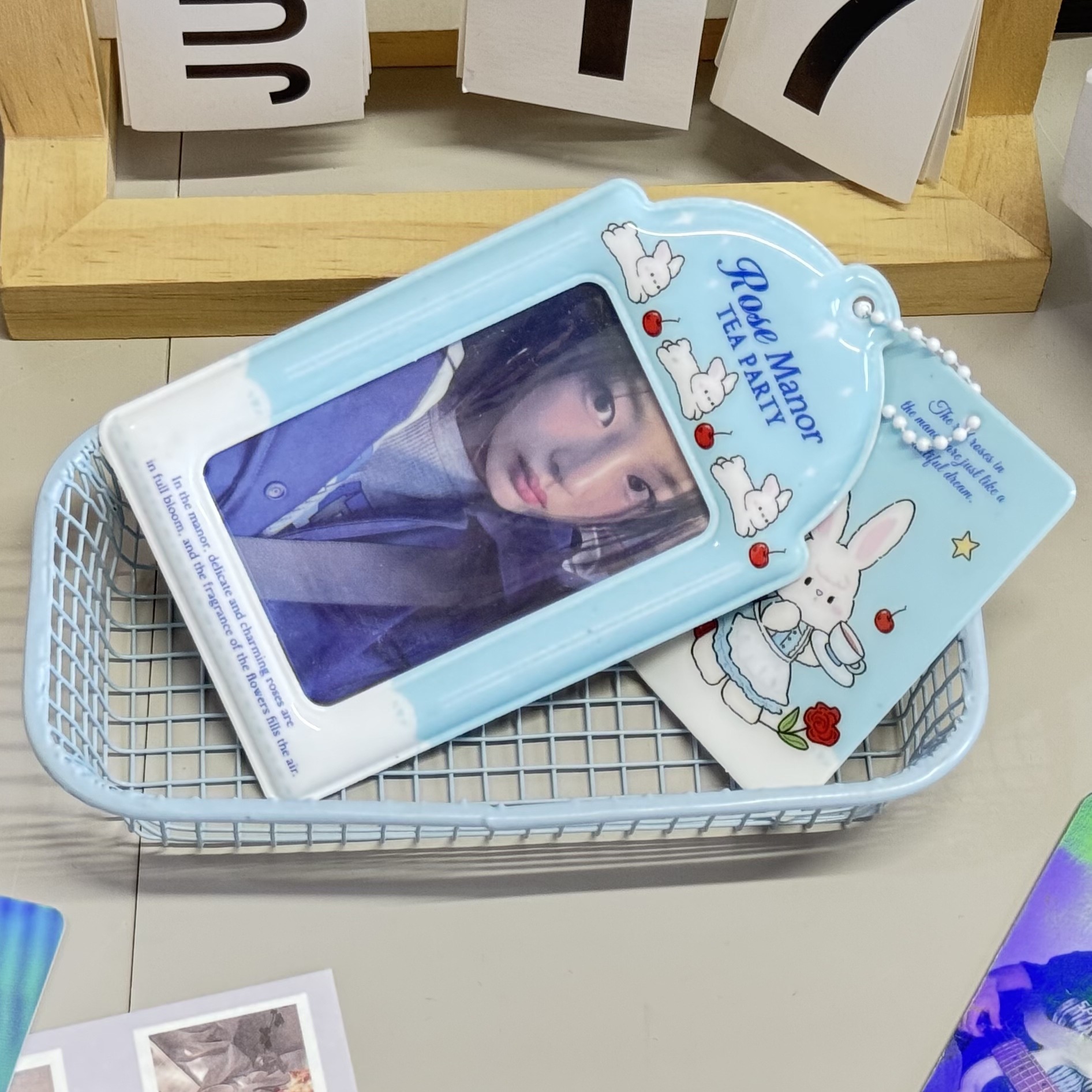 Rose bunny card set