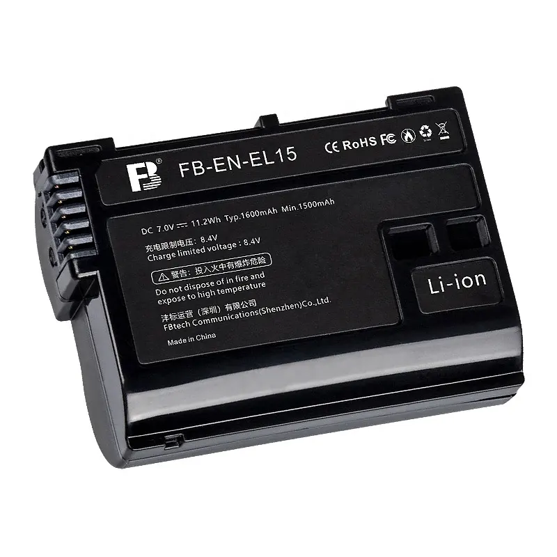 Fb Oplaadbare Lithium Ion Batterij 1600Mah 7.0V En-el15 Camera Batterij Voor Nikon D600 D610 D800 D800e D810 D7000 D7100 D750