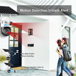 Cámara de seguridad de doble lente con energía Solar de 1080p y 4mp, cámara de red WiFi PIR de visión nocturna para uso en exteriores, tarjeta de memoria con Sensor CMOS - Product Image 4