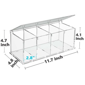 Hộp đựng cà phê bằng acrylic, giá để cà phê dạng viên nang, hộp đựng túi cà phê bằng acrylic trong suốt, 4 ngăn, có thể tùy chỉnh - Product Image 6