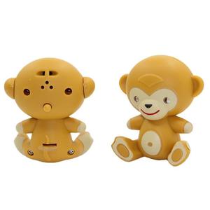 卡通猴子发光二极管塑料钥匙扣，具有灯光和声音效果动物钥匙圈