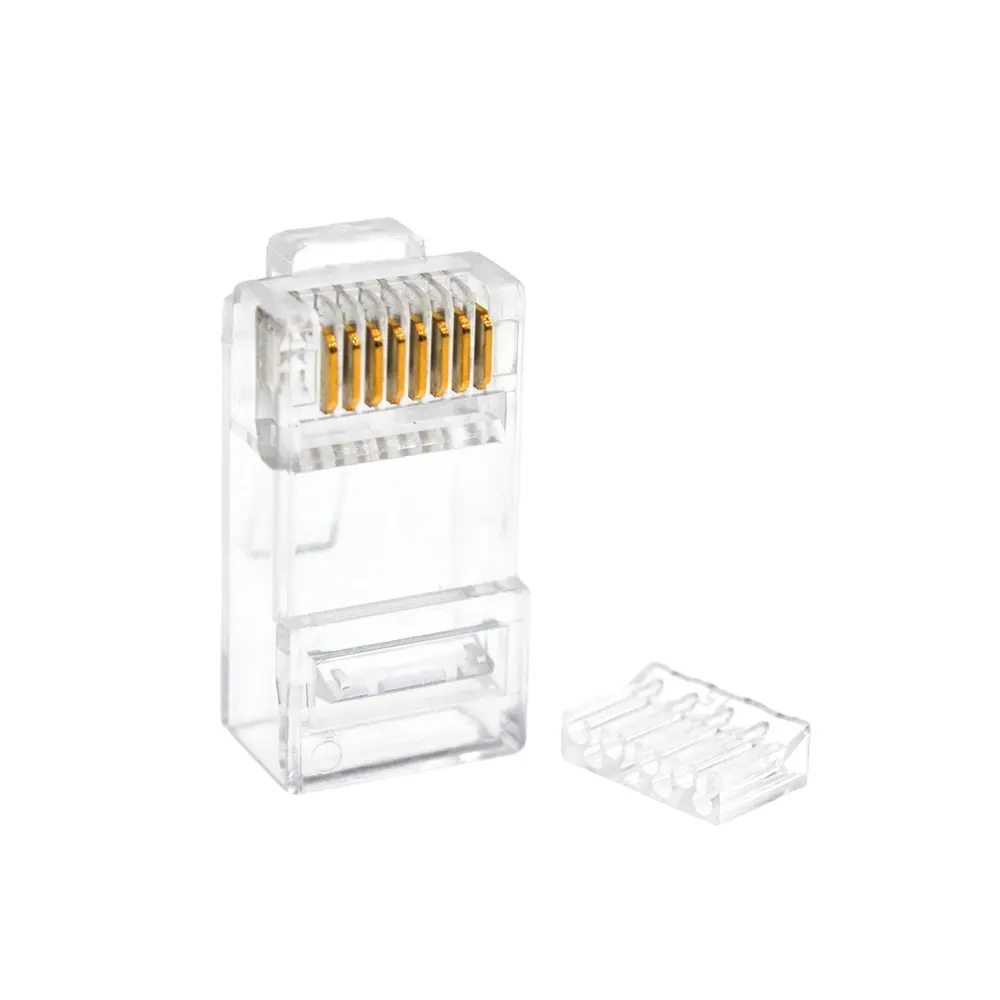 Insert fabrika fiyat Ethernet konnektörü ile Cat6 fiş RJ45 8P8C fiş RJ-45 (8P8C)