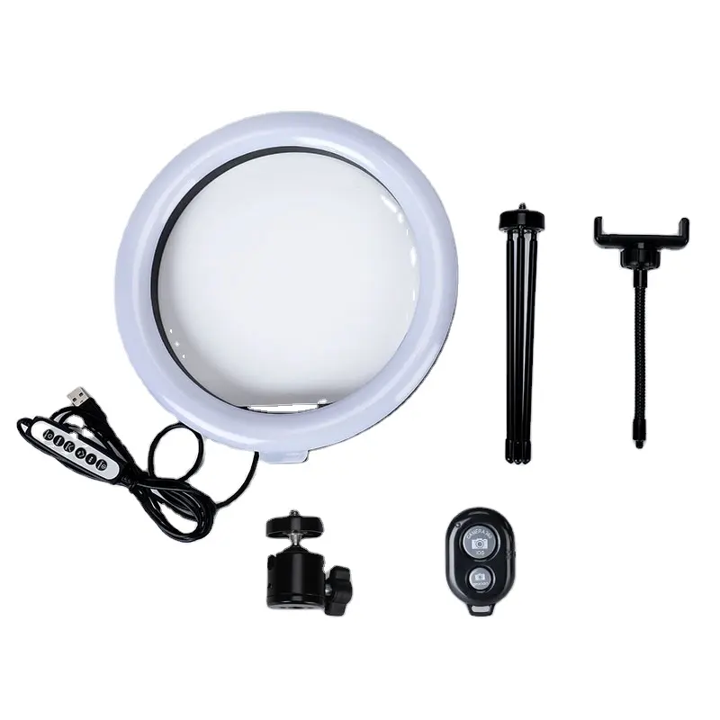 Dimbare Led Ring Licht Mobiele Telefoon Houder Selfie Invullicht Tiktok Youtube Video 10 Inch Led Ring Licht Met Statief Stand