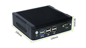 デュアルLANデュアルRS232ミニPCベアボーンコンピュータJ3710 Linux OS付きAU US CNプラグ - Product Image 5