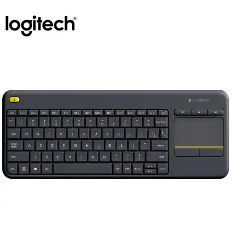 Logitech K400 בתוספת 2.4G אלחוטי מקלדת משחקי מחשב נייד PC Gamer המקורי ארגונומיה Touchpad מיני מאחד מקלט מחשב טלוויזיה