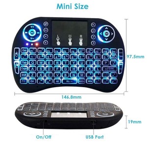 热卖工厂价格i8迷你RGB键盘鼠标游戏键盘8色运动游戏背光 - Product Image 4