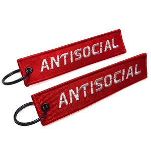 Tên tùy chỉnh logo chuyến bay thêu móc chìa khóa các bản vá lỗi nhà sản xuất quần áo xe máy phụ kiện keystrap Keychain cho xe - Product Image 2