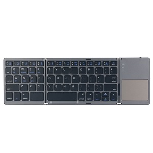 Upgraded Type-C Charging B033 Plus Triple Fold Folding <strong>Bluetooth</strong> <strong>Keyboard</strong> with Touch Wireless <strong>Bluetooth</strong> <strong>Keyboard</strong> - Product Image 1
