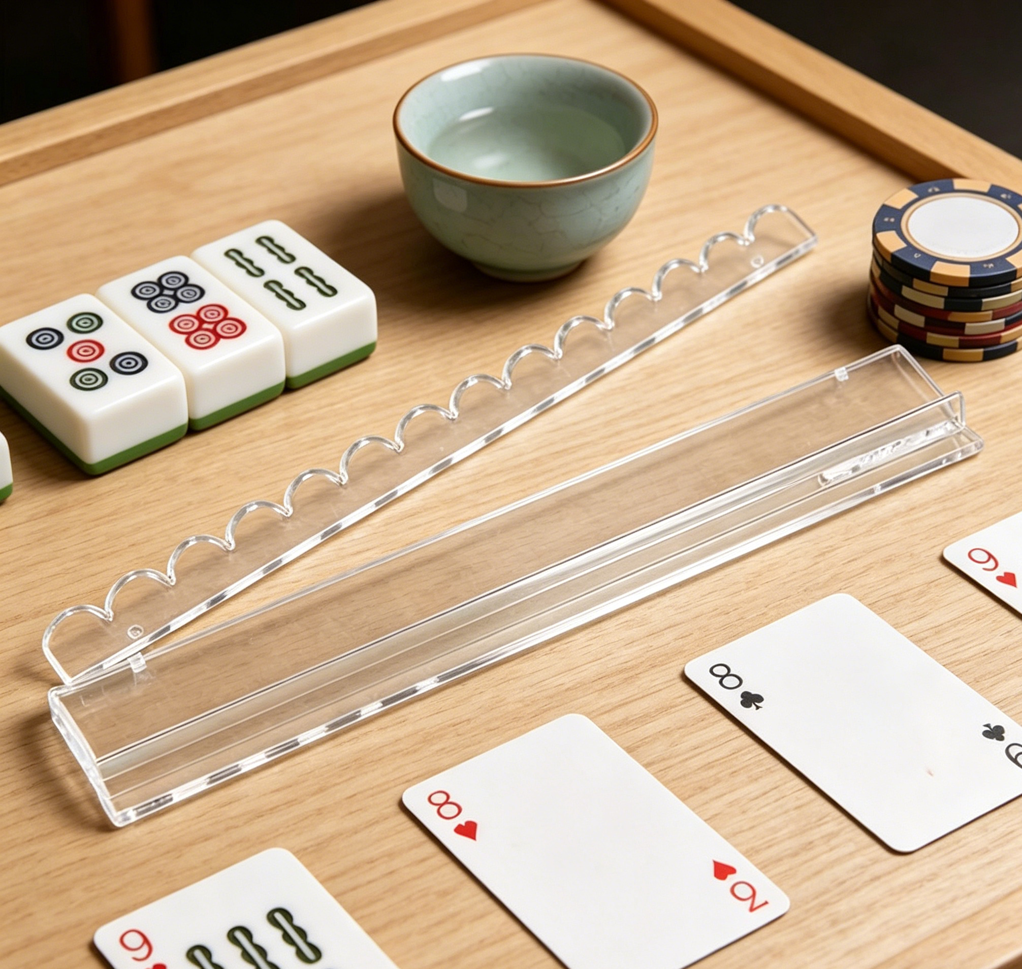Transparent Magnetic Mahj Rack Set 4pcs