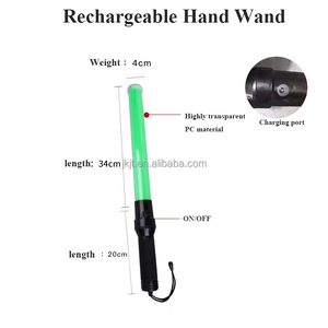 36cm Custom LED Flashing Rechargeable Traffic Light Baton for Public Security <strong>Red</strong> Blue Flashing Lights - Product Image 3