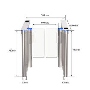 Hohe sicherheit RFID optische gesicht anerkennung fußgänger access control schwingen drehkreuz barriere geschwindigkeit tor system für hotels - Product Image 4