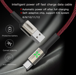 Otomatik bağlantı ışık kontrolü veri kablosu hattı toptan dayanıklı naylon örgülü Usb kablosu - Product Image 5